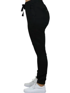 Galaxy By Harvic Loose Fit Stretch Twill Women's Joggers