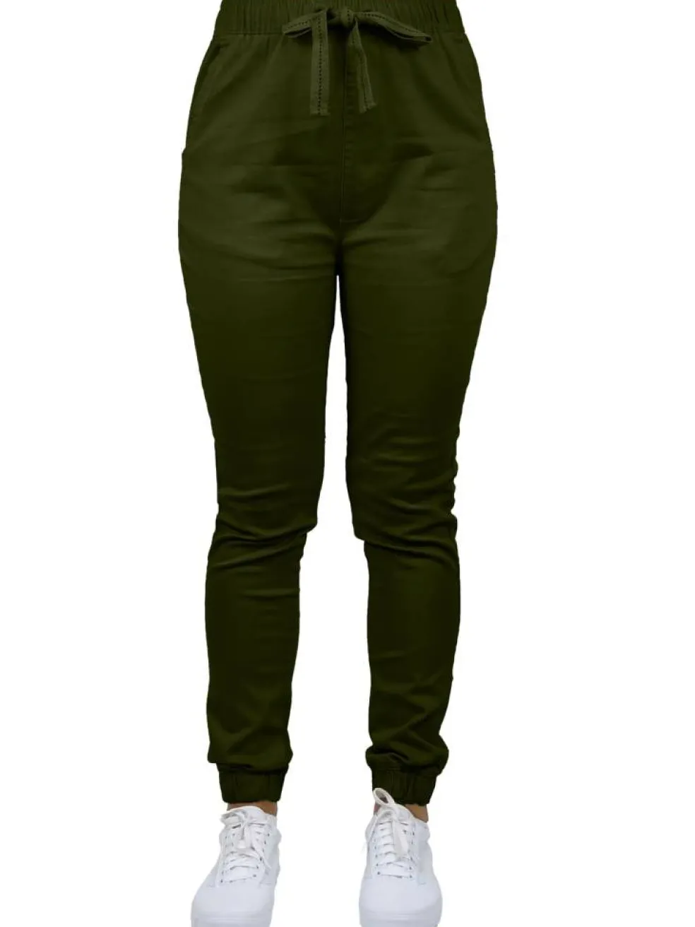 Galaxy By Harvic Loose Fit Stretch Twill Women's Joggers