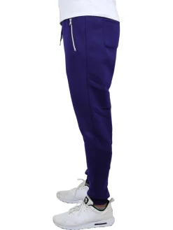 Galaxy by Harvic Men's Fleece-Lined Jogger Sweatpants With Zipper Pockets