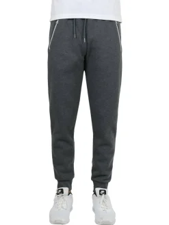 Galaxy by Harvic Men's Fleece-Lined Jogger Sweatpants With Zipper Pockets