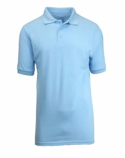 Galaxy By Harvic School Uniform Short Sleeve Men's Pique Polo Shirt