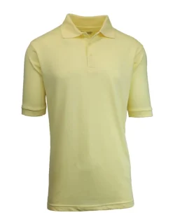 Galaxy By Harvic School Uniform Short Sleeve Men's Pique Polo Shirt