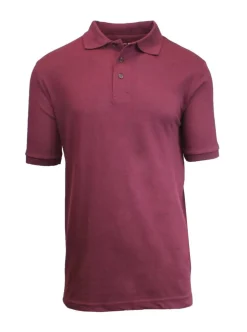 Galaxy By Harvic School Uniform Short Sleeve Men's Pique Polo Shirt