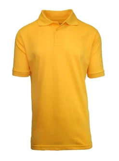 Galaxy By Harvic School Uniform Short Sleeve Men's Pique Polo Shirt