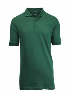 Galaxy By Harvic School Uniform Short Sleeve Men's Pique Polo Shirt
