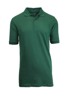 Galaxy By Harvic School Uniform Short Sleeve Men's Pique Polo Shirt