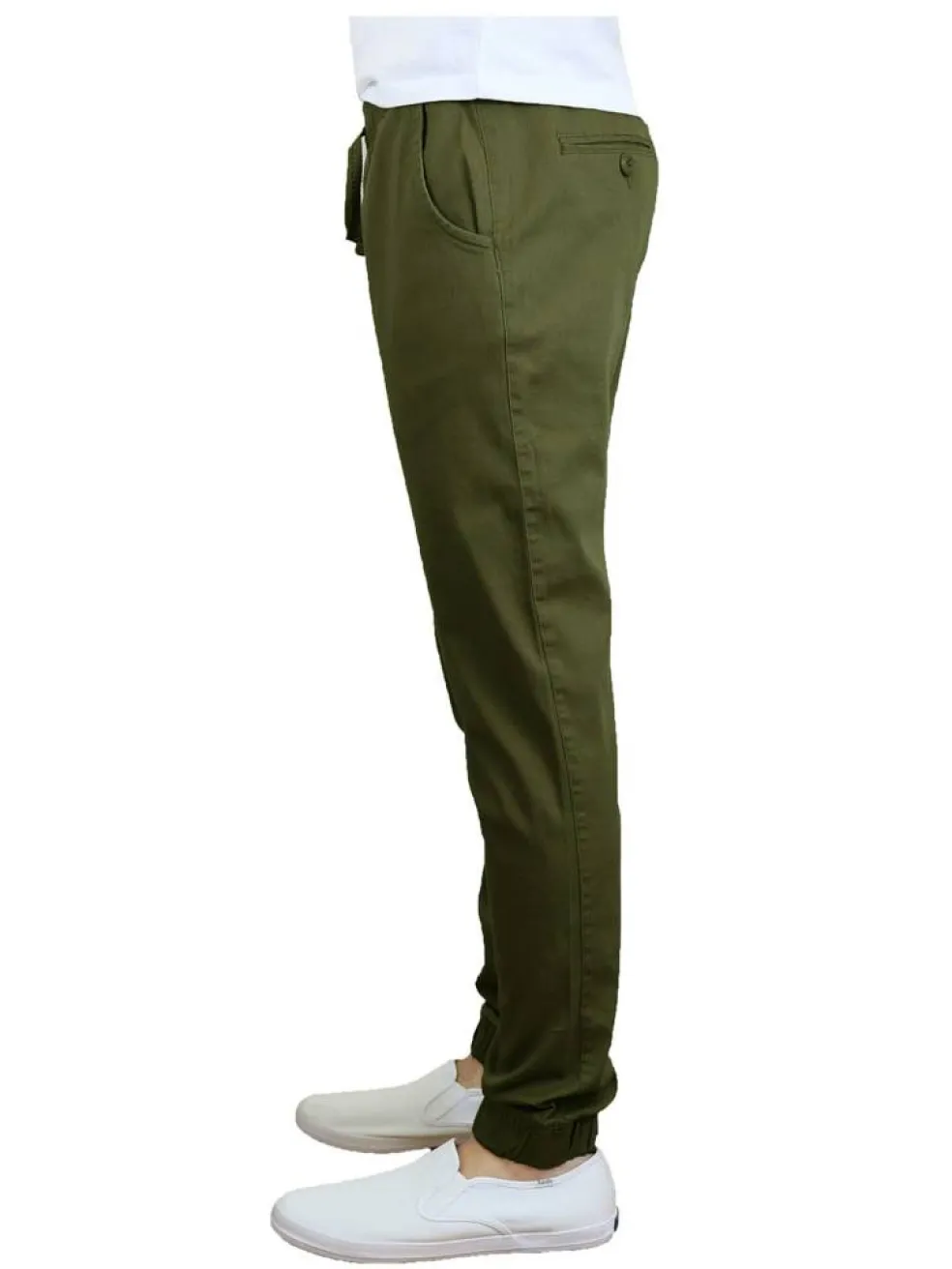 Galaxy By Harvic Slim Fit Basic Stretch Twill Men's Joggers