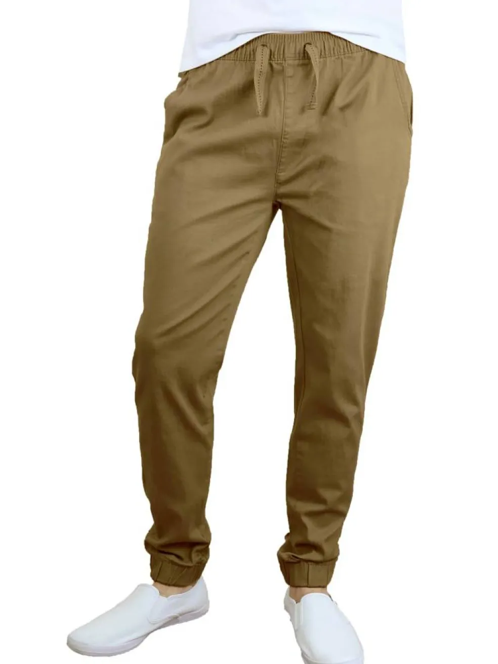 Galaxy By Harvic Slim Fit Basic Stretch Twill Men's Joggers