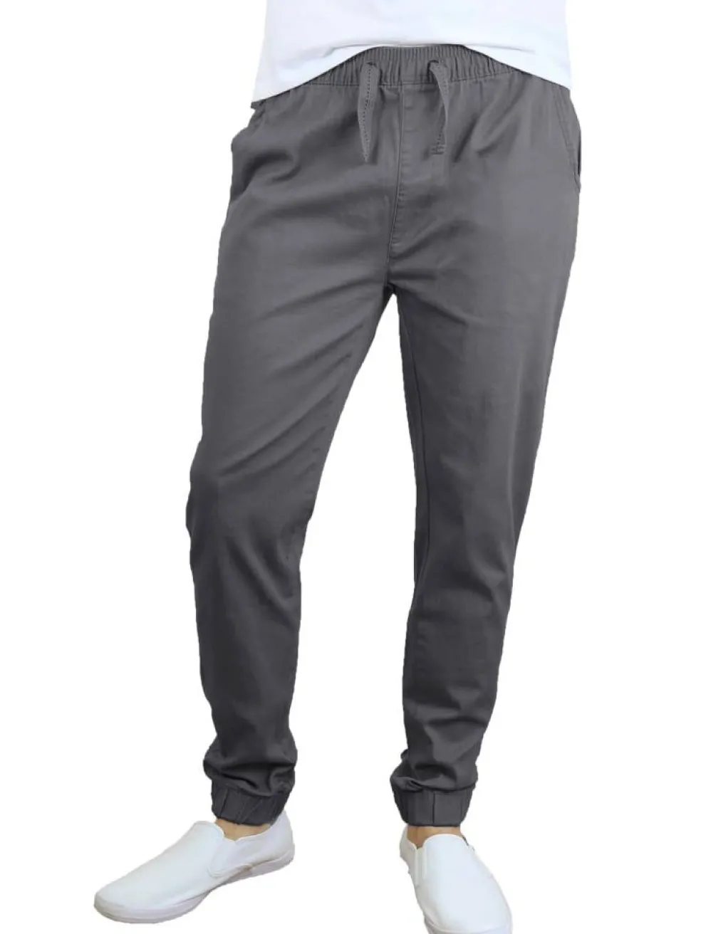Galaxy By Harvic Slim Fit Basic Stretch Twill Men's Joggers