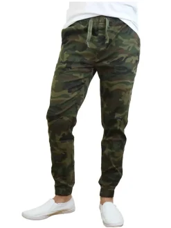 Galaxy By Harvic Slim Fit Basic Stretch Twill Men's Joggers