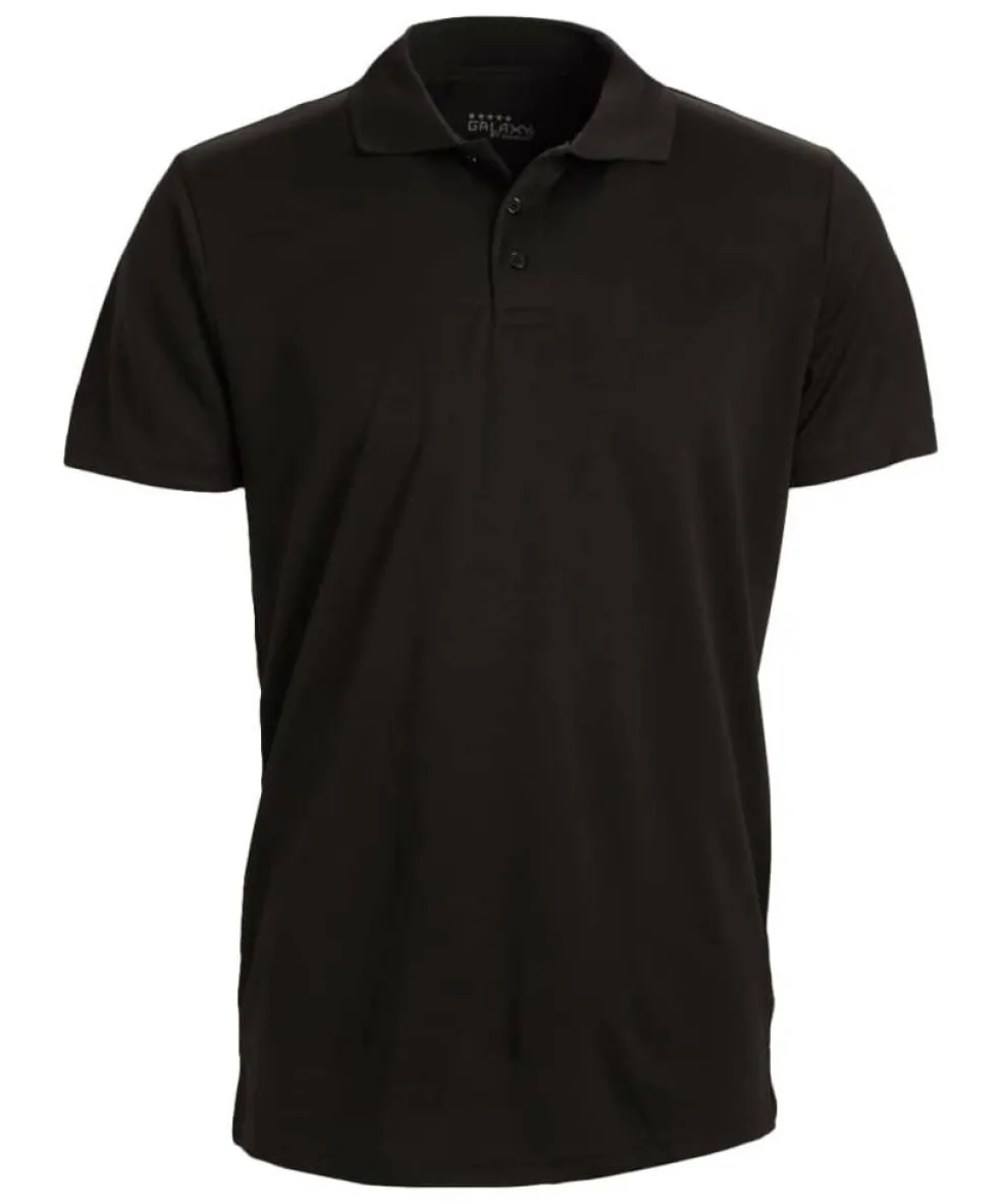 Galaxy by Harvic Tagless Dry-Fit Moisture-Wicking Men's Polo Shirt