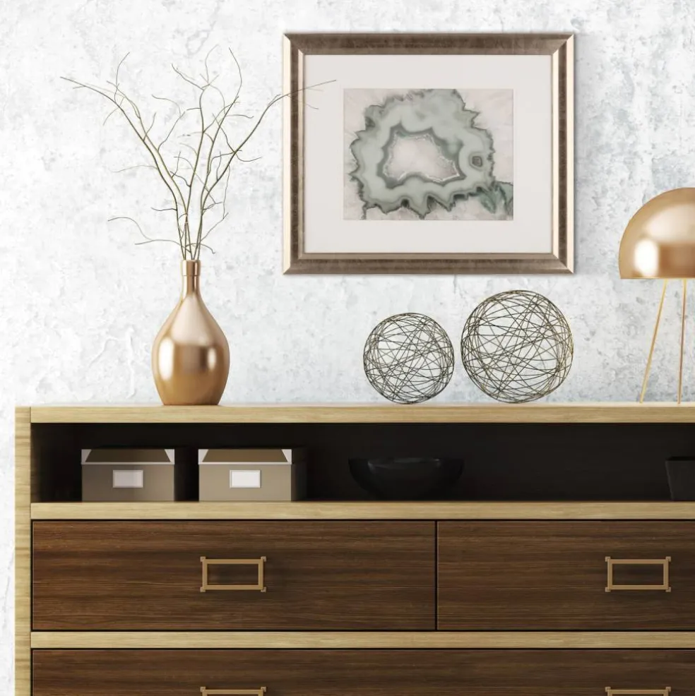 Gallery Metallic Gold Scooped Frame with Mat by Studio Décor®