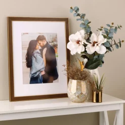 Gallery™ Walnut & Gold Trim Frame with Mat by Studio Décor®