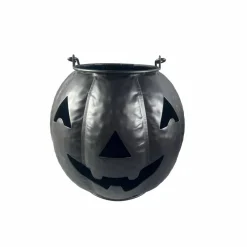 8.5" Galvanized Metal Pillar Candle Jack-o'-Lantern by Ashland®