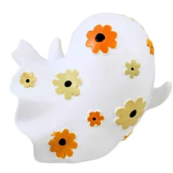 Ganz 4.0 Inch Pattern Ghost Halloween Figurine , Lightweight Halloween Decor Floating Smiling Ghost