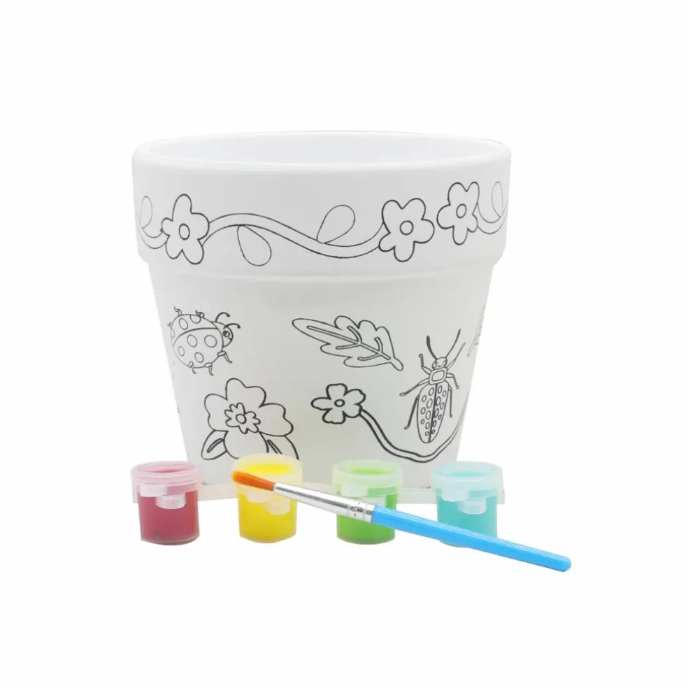 Garden Bugs Ceramic Flower Pot Painting Kit by Creatology™