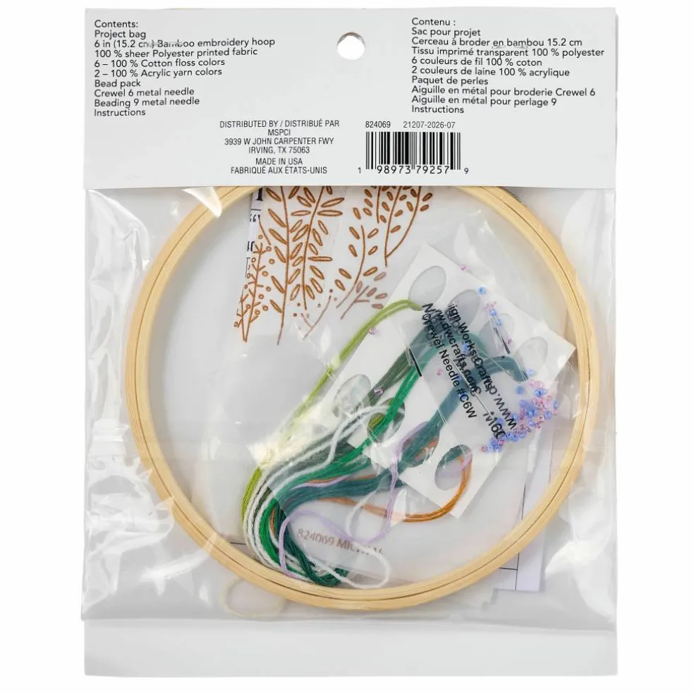 6" Garden Greenery Embroidery Kit by Loops & Threads®