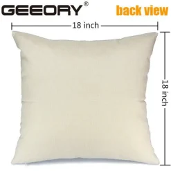 GEEORY Fall Decorative Throw Pillow Covers 18 x 18 Inch Set of 4, Pumpkins Thankful Blessed Buffalo Plaid Fall Decor Outdoor Farmhouse Pillow Cases for Home Couch (Orange Color) G337-18