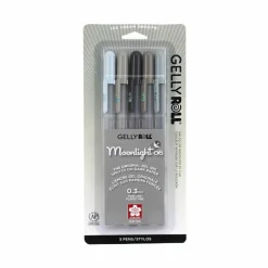 Gelly RollĀ® MoonlightĀ® 06 Fine Point Gel Pen 5 Color Set, Grays
