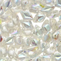 GemDUO™ 8mm 2-Hole Czech Glass Diamond Beads