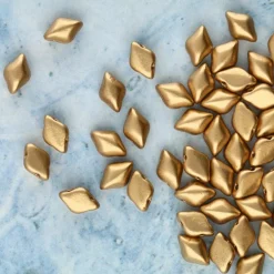 GemDUO™ 8mm 2-Hole Czech Glass Diamond Beads