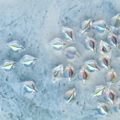 GemDUO™ 8mm 2-Hole Czech Glass Diamond Beads