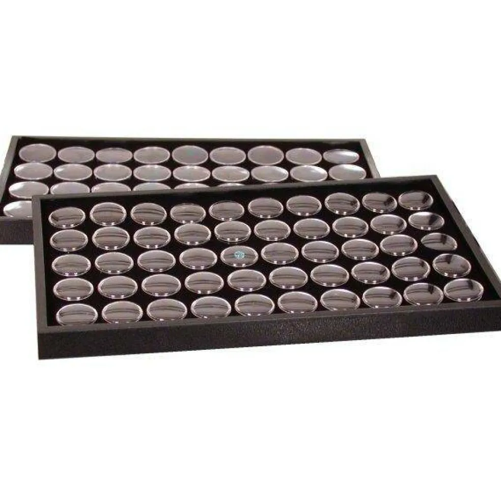 86 Gem Jars & 2 Travel Display Trays