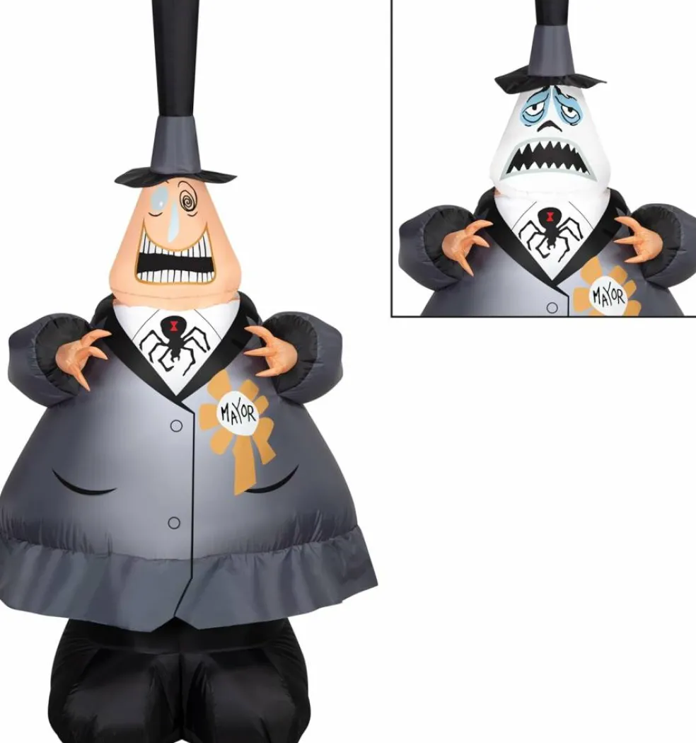7' Gemmy Airblown Animated Inflatable Nightmare Before Christmas Mayor w/ Rotating Head Yard Decoration 557314