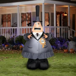 7' Gemmy Airblown Animated Inflatable Nightmare Before Christmas Mayor w/ Rotating Head Yard Decoration 557314