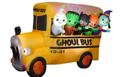 7.5' Gemmy Airblown Inflatable Animated Kaleidoscope Halloween Ghoul Bus Yard Decoration 552571