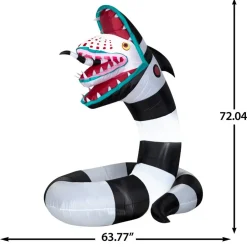 6' Gemmy Airblown Inflatable Halloween Beetlejuice Sandworm Yard Decoration 227862