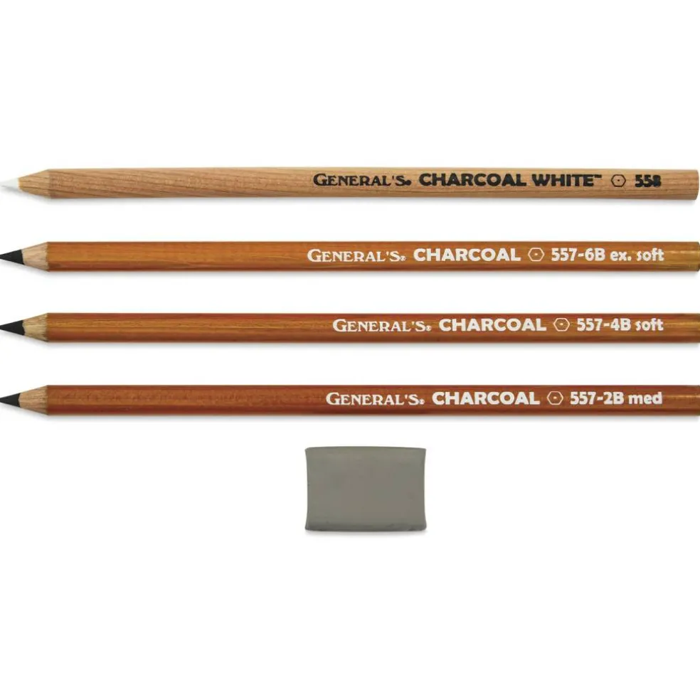General's Charcoal Pencils - Kit of 5