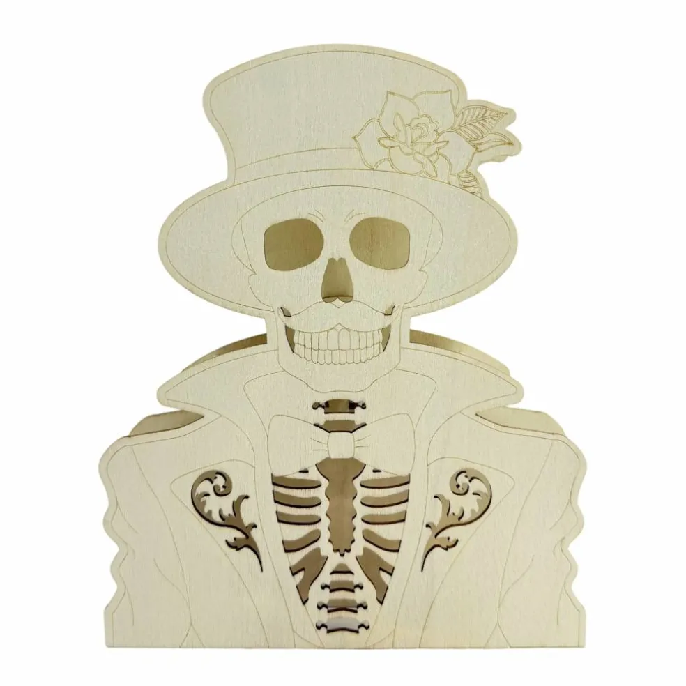 7" Gentleman Skeleton DIY LED Wood Décor by Make Market®