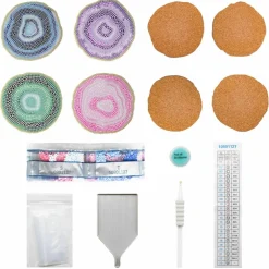 Geodes Diamond Art Coaster Kit by Make MarketĀ®