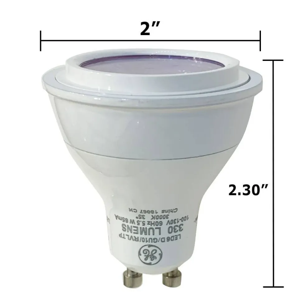 GE Reveal 35684 5.5w MR16 GU10 Base 3000K Dimmable LED Bulb - 50w equiv.