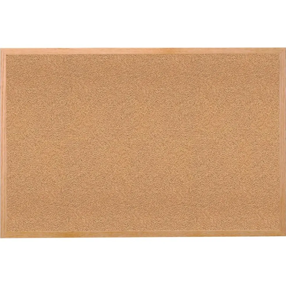 Ghent Wood Frame Natural Corkboard, 24" X 36"