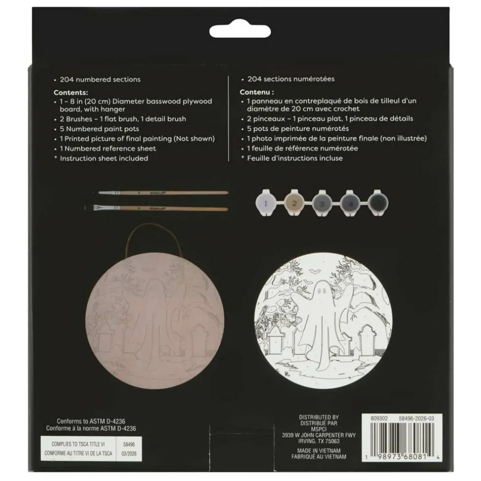 8" Ghost Paint-by-Number Plywood Surface Kit by Artist's Loft®