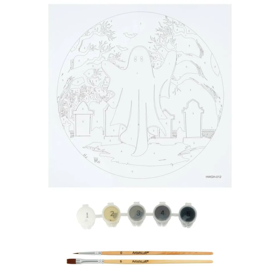 8" Ghost Paint-by-Number Plywood Surface Kit by Artist's Loft®