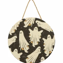 8" Ghosts Round Wood Plaque Diamond Art Kit by Make Market®