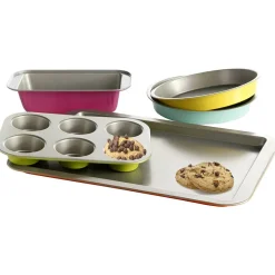 Gibson Home Color Splash Lyneham 5-Piece Carbon Steel Bakeware Set