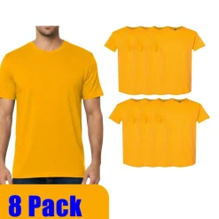 Gildan Heavy Cotton Blank Assorted T-Shirt, Casual 8 Pack Tee