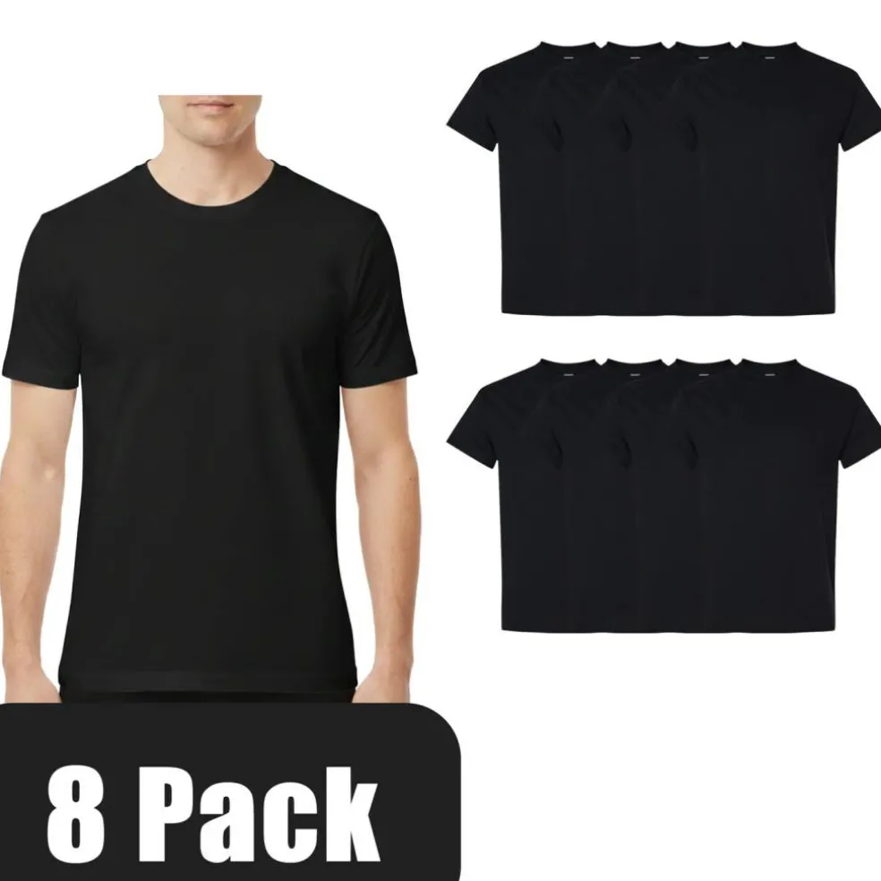 Gildan Heavy Cotton Blank Assorted T-Shirt, Casual 8 Pack Tee