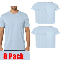 Gildan Heavy Cotton Blank Assorted T-Shirt, Casual 8 Pack Tee