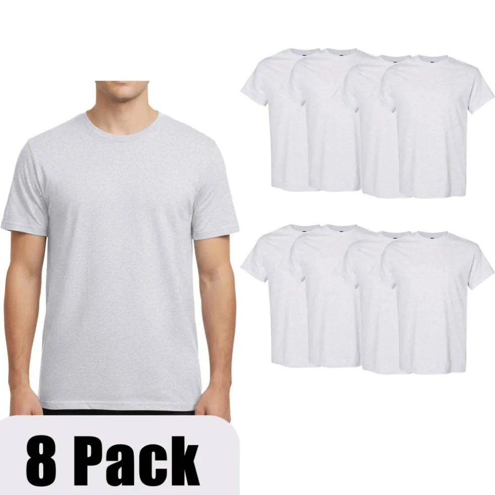 Gildan Heavy Cotton Blank Assorted T-Shirt, Casual 8 Pack Tee