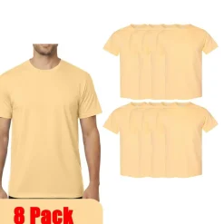 Gildan Heavy Cotton Blank Assorted T-Shirt, Casual 8 Pack Tee