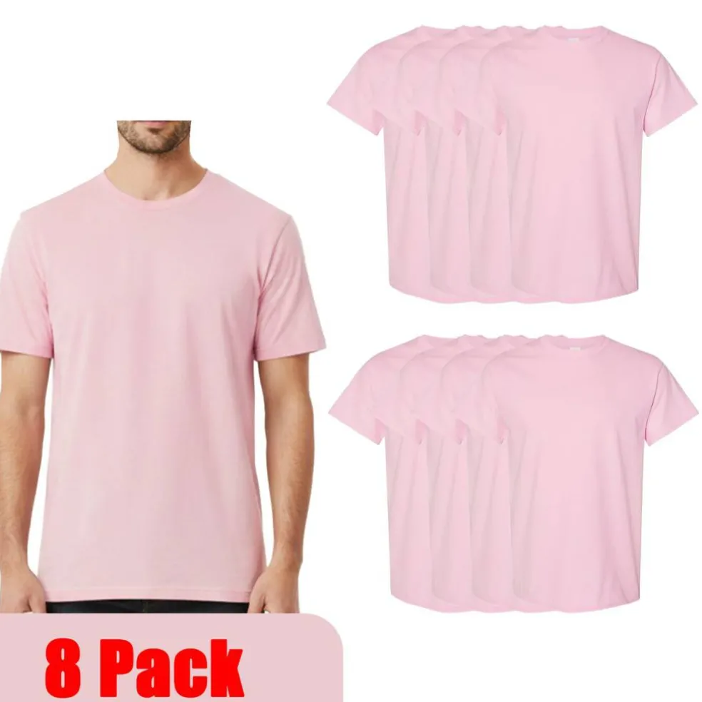 Gildan Heavy Cotton Blank Assorted T-Shirt, Casual 8 Pack Tee