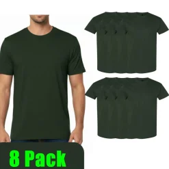 Gildan Heavy Cotton Blank Assorted T-Shirt, Casual 8 Pack Tee