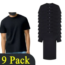 Gildan Softstyle Midweight Cotton Black T-Shirt, Adult Mix Pack Tee