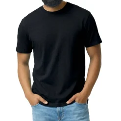 Gildan Softstyle Midweight Cotton Black T-Shirt, Adult Mix Pack Tee