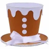 6.25" Gingerbread Glitter Top Hat Accent-XC726688